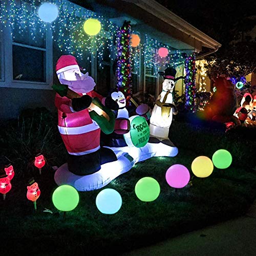 Loftek Led Night Light Ball, 8-Inch 16 Rgb Colors And Dimmable Globe Light With Remote（1P）+ 8-Inch 16 Rgb Colors Led Floating Pool Light Ball With Remote（1P） #TOP3