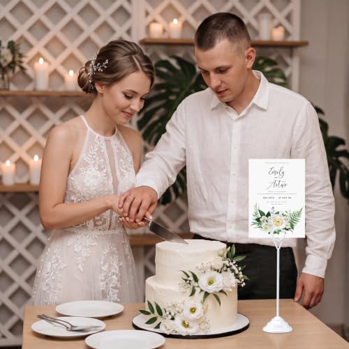 Image of 12 Pcs Table Number Holders-Metal Place Card Holders Table Number Stands Tabletop Sign Stands for Photos, Menu, Memo, Notes, Wedding, Restaurant, Banquet, Birthday(2.4 inch X 7.9 inch,White)