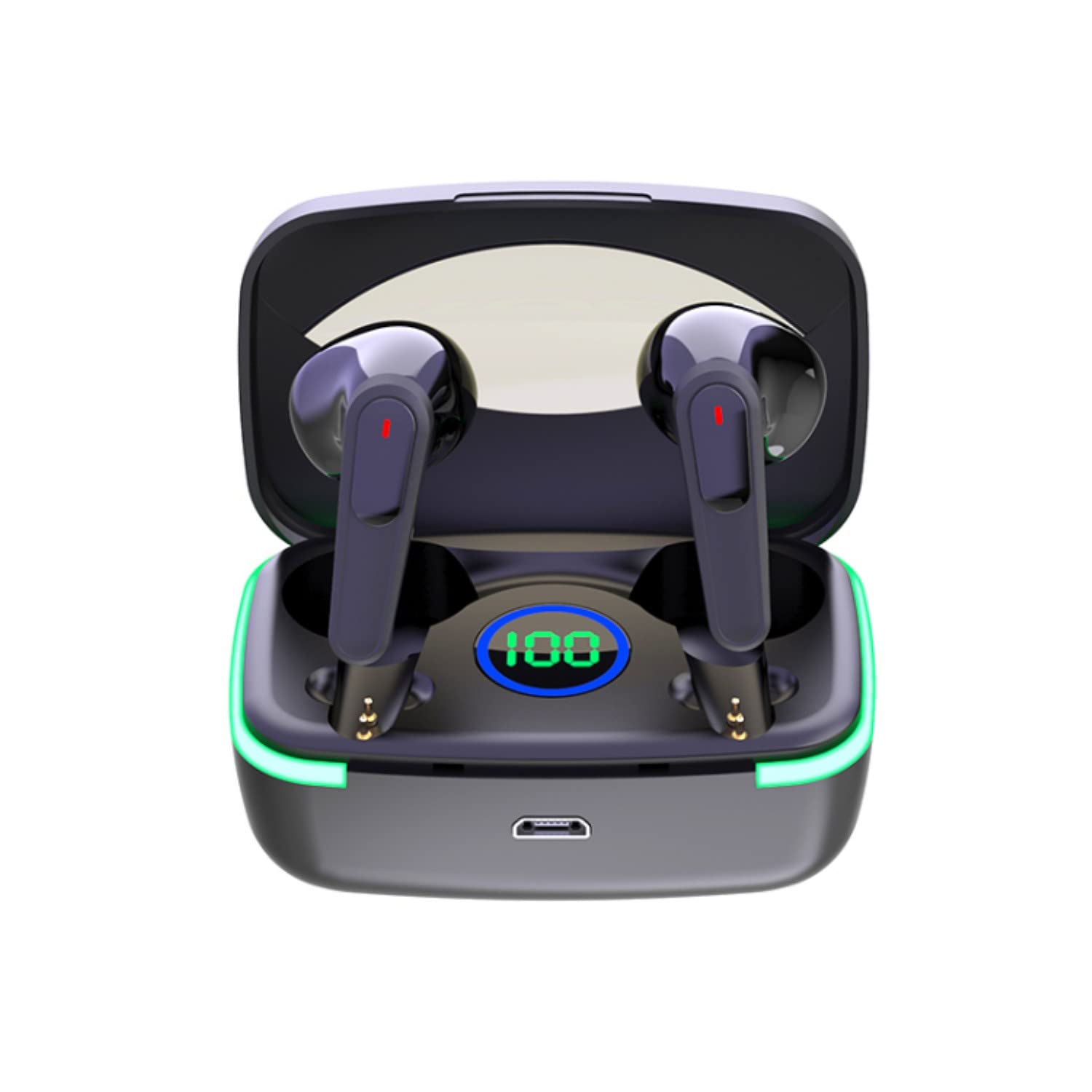 Écouteurs Bluetooth sans Fil, Oreillette Bluetooth 5.3 avec Mic, Earbuds avec Boîtier de Chargement LED IPX7 Etanche Casque Bluetooth, Fonction de Chargement pour iOS et Android