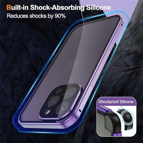 Coque magnétique anti-peep iPhone 15 avec verre double face - 2