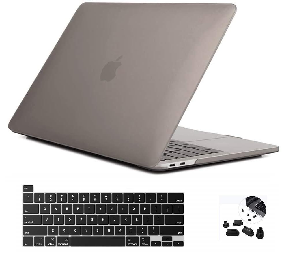 Image of Midkart Hard Shell Plastic Case Cover Compatible with MacBook Pro 16 Inch with Touch Bar and Touch ID Model A2141 Release 2019 /2020 with Silicon Key Guard and Dust Plugs, Matte Smoke Grey