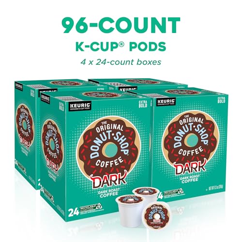 Image of The Original Donut Shop Dark, Single-Serve Keurig K-Cup Pods, Dark Roast Coffee Pods, 96 Count