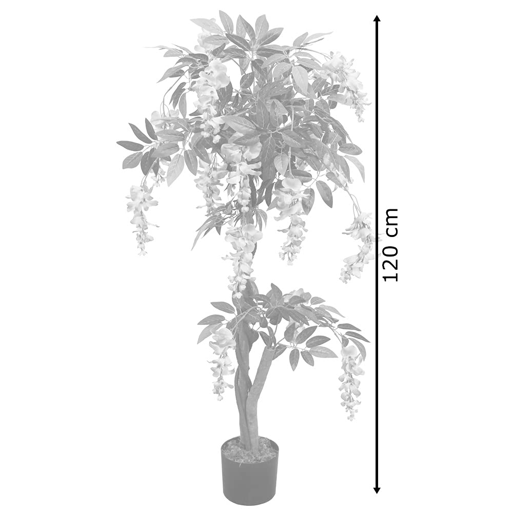 Decovego Planta Wisteria Artificial Decoración Interiorismo Madera Natural 120cm