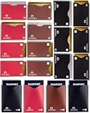 18 RFID Blocking Sleeves (14 Credit Card Holders & 4 Passport Protectors) Ultimate Premium Identity Theft Protection Sleeve Set for Men & Women. Smart Slim Design fits Wallet/Purse (Color Versatile)