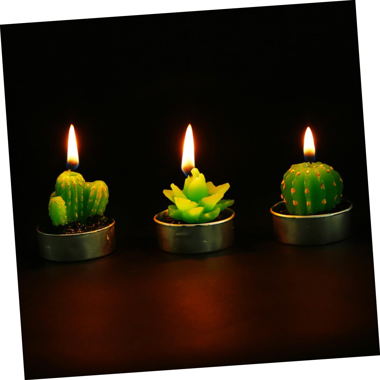 Cabilock Set Di 3 Candele Da Tè Fatte A Mano Candele Vegetali Realistiche Per Feste Matrimoni Casa Ufficio Spa 6 Pezzi * 3