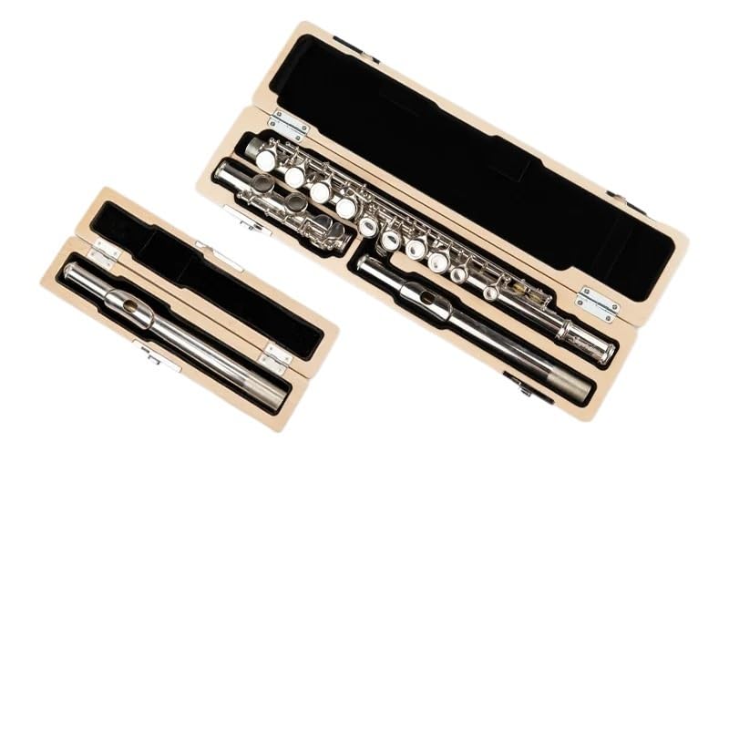Compatibile con custodia protettiva in legno for flauto Yamaha da 16 e 17 fori con bocchino in ebano e custodia for bocchino in metallo(17 holes red-brown)