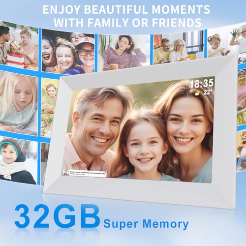 Szslg Frameo Digital Picture Frame Wifi -10.1 Inch Digital Photo Frame With 32Gb Storage Sd Card Slot Desktop,Ips Touch Screen thumb #2