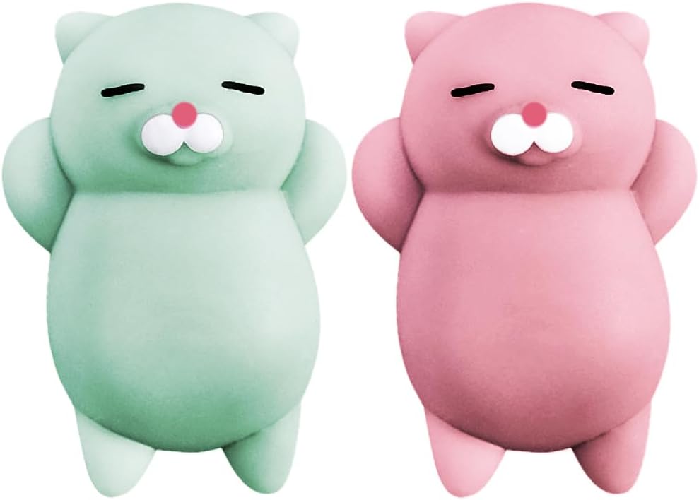 Nutty Toys Squishy Cat Set - 2" Soft Silicone Kawaii Kitties, Top Stress Relief Toy 2026, Unique Kids & Adults Egg Filler Gift Idea, Best Teenage Girl, Teen Boy & Tween Easter Basket Eseeentials