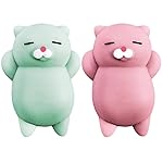 Nutty Toys Squishy Cat Set - 2 Soft Silicone Kawaii Kitties, Top Stress Relief Toy 2025 Unique Gifts for Teens Kids Women Men Adults Best Teenage Girls Teen Boy Tween Christmas Stocking Stuffers Idea