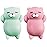 Nutty Toys Squishy Cat Set - 2 Soft Silicone Kawaii Kitties, Top Stress Relief Toy 2025 Unique Gifts for Teens Kids Women Men Adults Best Teenage Girls Teen Boy Tween Christmas Stocking Stuffers Idea