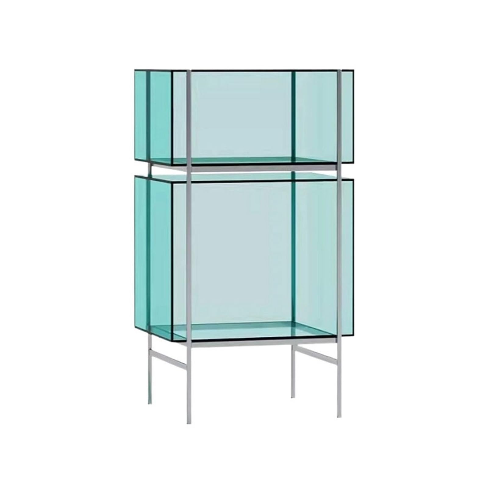 ZYYANSHOP Bookshelf Minimalist Transparent Acrylic Stainless Steel Bookshelf Multi-tier Storage Stand with Legs