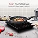 SUNAVO Portable Induction Cooktop, 1800W Sensor Touch Induction Burner with Kids Safety Lock, 15 Temperature Power Setting Countertop Burner with Timer