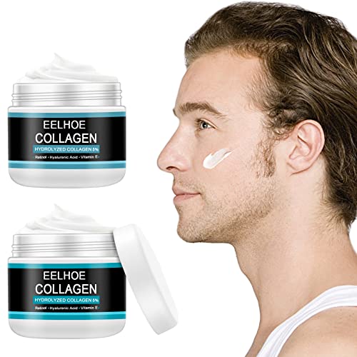 Brouyoue Collagen Cream For Men,Men Face Moisturizer Cream,Men Anti-Wrinkle Cream,Reduce Wrinkles,Fine Lines And Dryness,Day & Night Skin Care Men Skin Tightening Cream (2Pcs*30G) #TOP7
