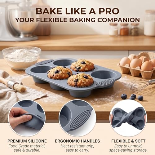 Moules à muffins silicone anti-adhésif plat cuisson cupcake pudding bouchées d'œufs
