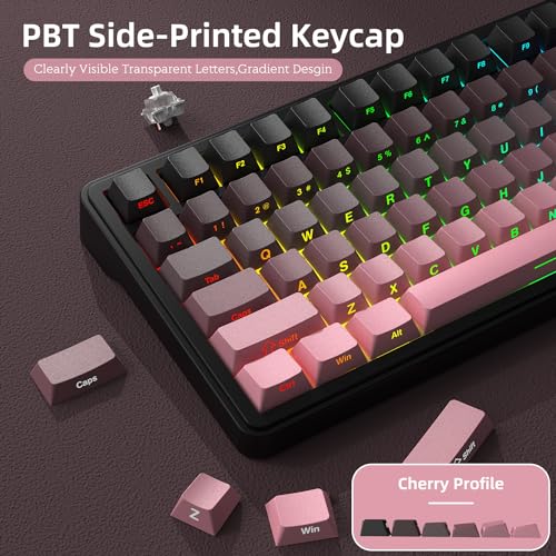 AJAZZ x ATTACK SHARK X85 Gasket Mechanical Keyboard,75% Wireless Gaming Keyboard with Knob,5-Layer Padding,PBT Side-Printed Keycap,BT5.1/2.4Ghz/USB-C Wired,Hot-Swap Linear Switch,RGB,NKRO,for PC,MAC - Image 7