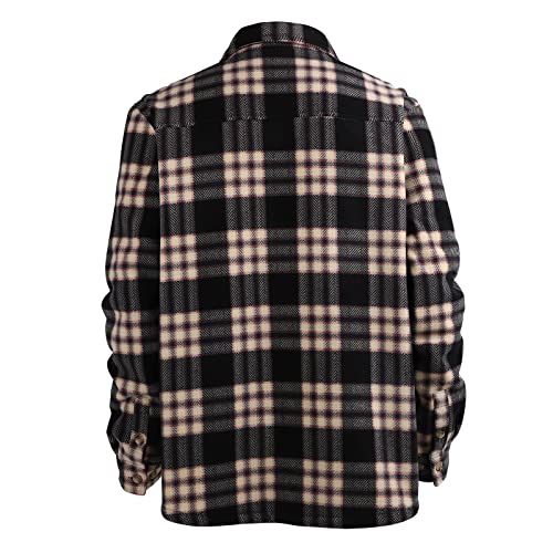 Yasumond Jackets for Men Flannel Zipper Fleece Sweatshirt Heavy Lined Warm Winter Coats Big Tall4