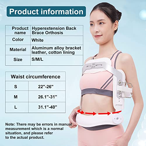 Hyperextension Back Brace Orthotics Jewett Brace For Thoracic & Lumbar Spine Flexion, Spine Compression Fractures(Small) #TOP2