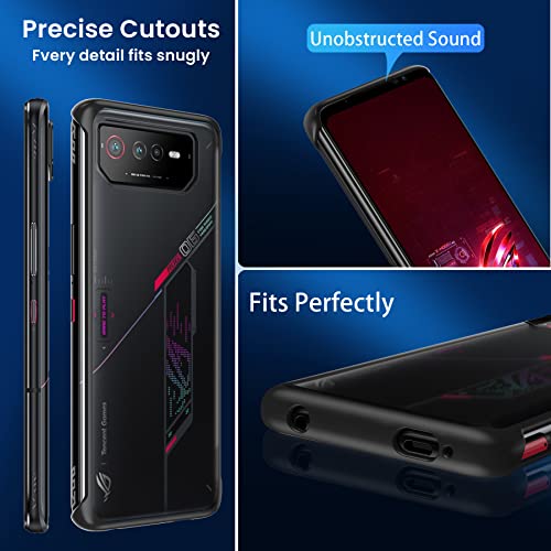 Eastcoo Slim Fit Case For Asus Rog Phone 6/6 Pro, Hard Frosted Pc Back + Black Bumper Edges Shockproof Anti-Scratched Translucent Case Cover For Rog Phone 6/6 Pro (2022) #TOP5