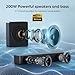 GEOYEAO Sound bar with subwoofer, 200W 2.1 ch soundbar w/Dolby Atmos Surround Sound System, 3D Bass Adjustable Home Theater Bluetooth TV Speaker for Smart TV/Projector/PC