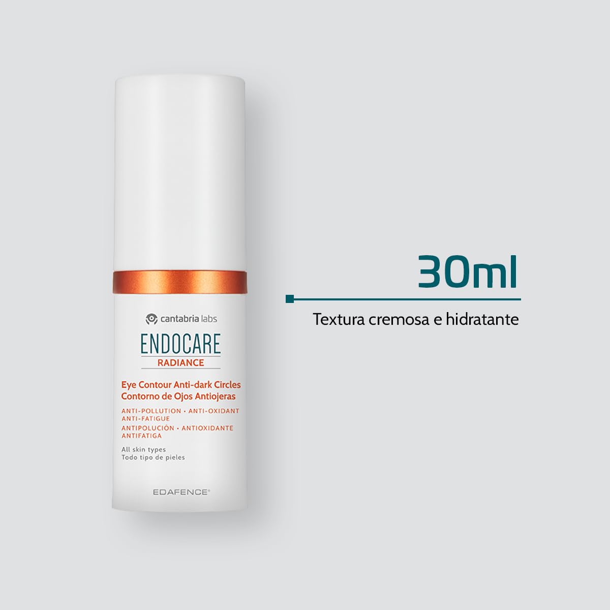 Cantabria Labs - Endocare Radiance Contorno de Ojos Antiojeras - 15 ml - Tratamiento Antiedad que reduce ojeras, bolsas y arrugas