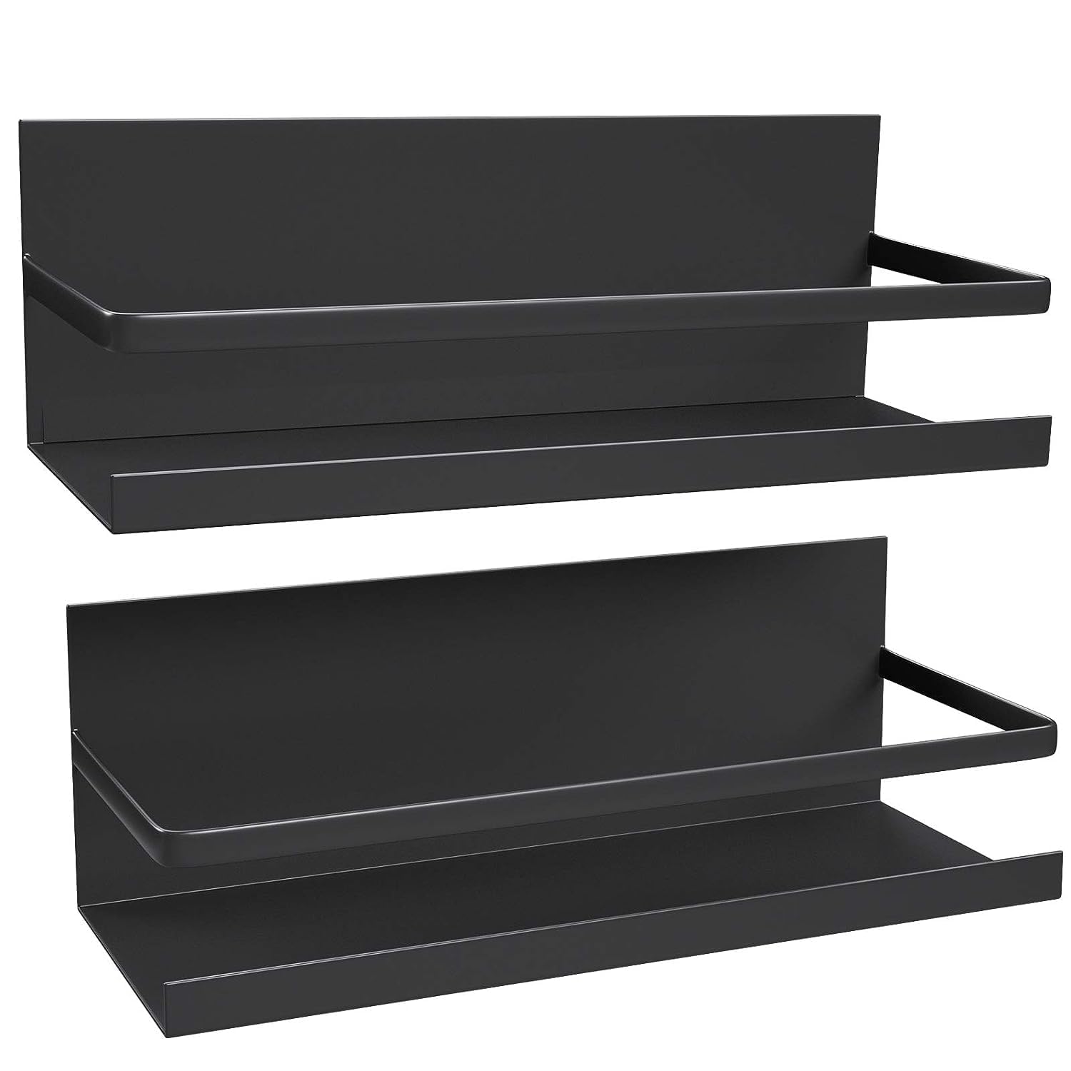 Magnetic Spice Rack for Refrigerator,Spice Storage Fridge Shelf for Kitchen Organizer,Easy to Use,Drill free (Black, 2 Pack) (B0D1NWSW6C) Amazon Price History, Amazon Price Tracker