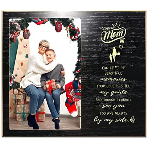 JOEZITON Memorial Gifts for Loss of Mother - Memorial Picture Frames - Sympathy Gifts for Loss of Mom, Bereavement Gifts for Mom - Fits 4x6 In Photo (WM) Cover
