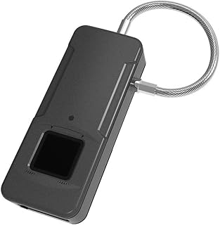 RMENST Fingerprint Lock USB Recharge Smart Padlock, Finger Print Lock for lockers, Gym Lock, Backpack, Laptop, Luggage, Bike