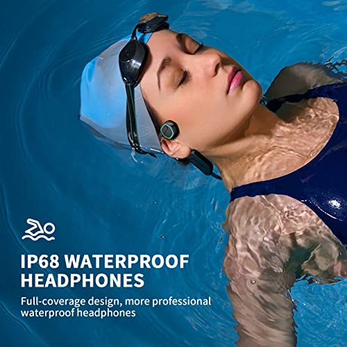 Fovurte Bone Conduction Headphones,Ip68 Waterproof Headphones Bluetooth 5.3 Wireless Headset With Mic,Open Ear Headphones Mp3 With 32G Memory For Swimming Running Workout Sports #TOP2
