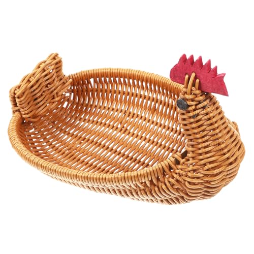 HOLIDYOYO Cesta De Almacenamiento Cesta De Picnic Cesta Tejida De Algas Marinas Cestas De Ratán Cesta De Pan Elegante Para Jardín Cesta De Verduras Cesta Pequeña Cesta De Reutilizable