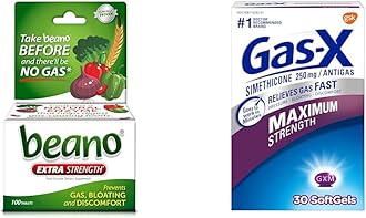 BeanoUltra 800 Count and Gas-X Maximum Strength 250mg Simethicone 30 Count Gas Relief