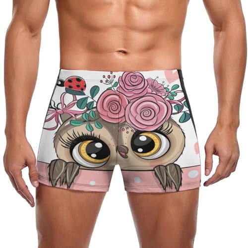 Maillot de bain homme slip short de bain boxer natation chouette confort