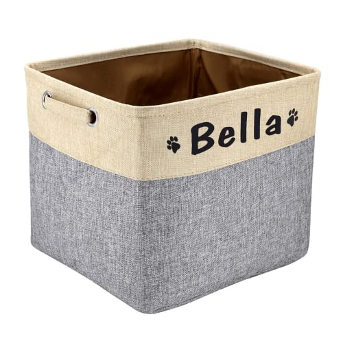 Panier pour chien dehoussable et bac à jouets pliable gris L KRD - 2