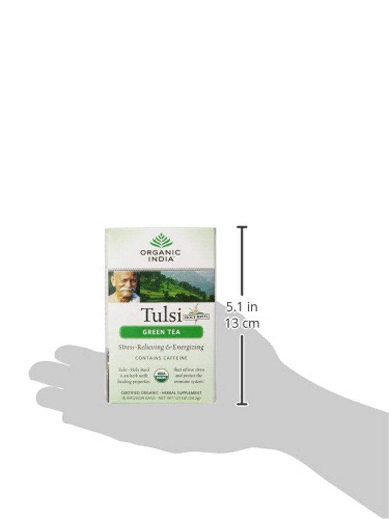 Organic India, Tea Tulsi Green Organic, 18 Count