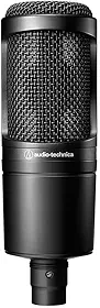 Microfone audio-technica AT2020 Pro Cardioide Condensador, Preto, Grande