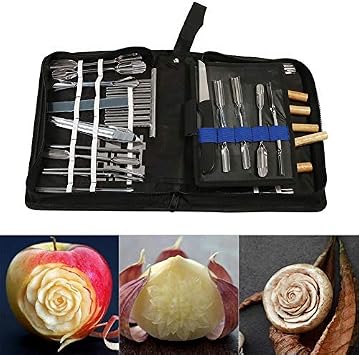 Acogedor 46Pcs Fruit Carving Tool Set Culinary Garnishing Kit
