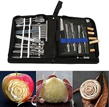46Pcs/Set Culinary Carving Tool Set, Acogedor Portable Fruit Carving Tools Set, Fruit Vegetable Food Garnishing/Cutting/Slicing Garnish Kitchen Tools Kit