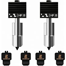 Bamboo Lab 2-Pack Enhanced-Flow Hardened Steel Nozzle Set for Bambu Lab H2S / H2D / H2D Laser High-Speed Extrusion, Rapid-Melt Zone Upgrade 0.8mm