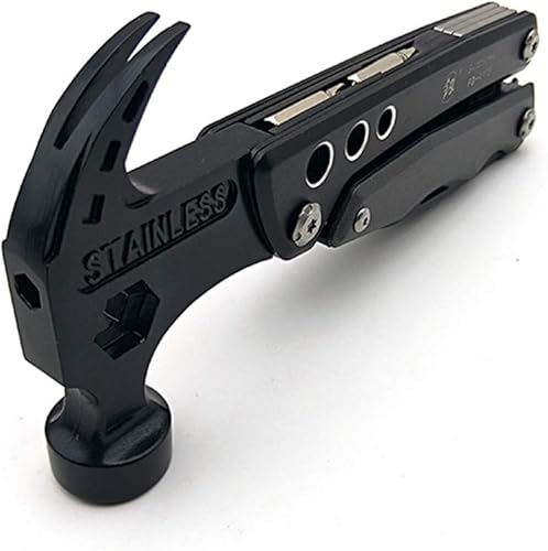 Miniatura 3 de Hammer & Pliers Herramienta multifuncional 14 en 1 Kit portátil para emergencias de automóvil, camping, hogar (martillo, abridor de botellas,