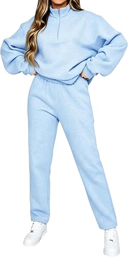 Fall 2 Piece Sets for Women Baggy Pullover Long Sleeve Sweatshirts Casual Jogger