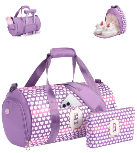 Vogewood Initial Dance Recital Gifts for Girls,Kids Glitter Travel Bag