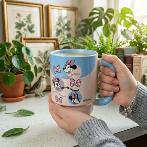 Image of Clay Craft - Official Minnie Mouse Print, Fine Ceramic Coffee Mug, 500 Ml | Cartoon Character Gift Mug for Kids & Adults | Microwave & Dishwasher Safe | Disney Licensed