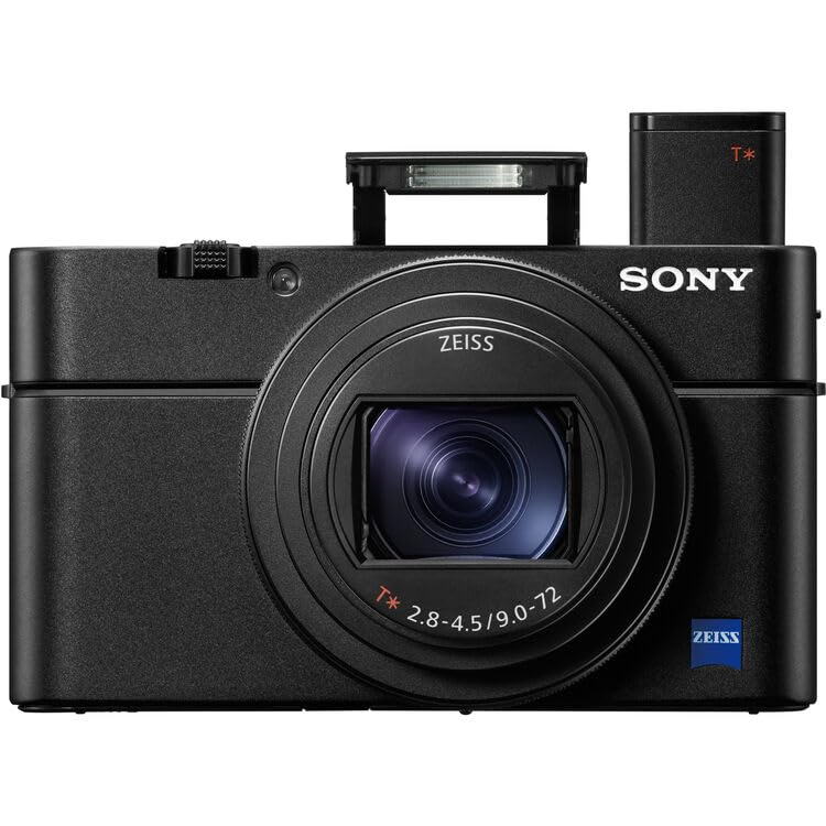 Image of Sony RX100 VII Digital Camera Bundle | 20.1MP 1 inch Stacked Sensor, 24-200mm f /2.8-4.5 Lens, 4K Video & 20fps Burst | for Travel, Vlogging & Everyday Photography (DSC-RX100M7) + 64GB Card + Camera Bag