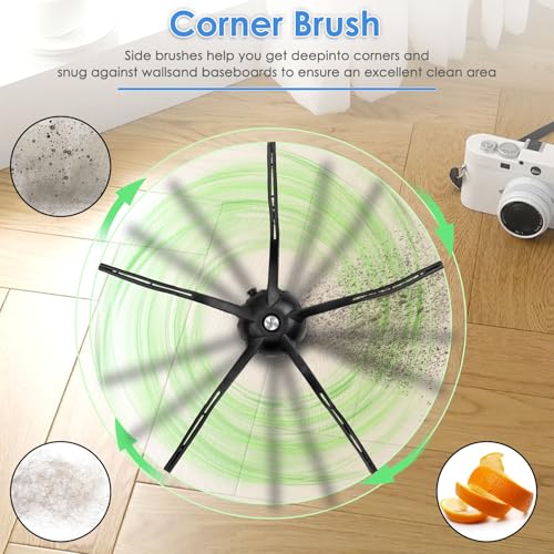 Image of (6 Pack) Side Brushes for Roborock Q7 Max+, Q7 Max, Q5 Max+, Q5 Pro, Q5 Pro+, Q8 Max+, Q Revo, Qrevo S, Qrevo Pro, Qrevo Slim, Qrevo Master, S7 MaxV Ultra, S8 MaxV Ultra, S8 Pro Ultra, S7 & E Series