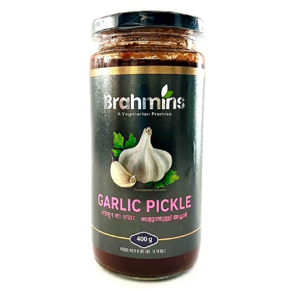 Garlic Pickle Kerala Achar 400gms Brahmins Spicerange.com