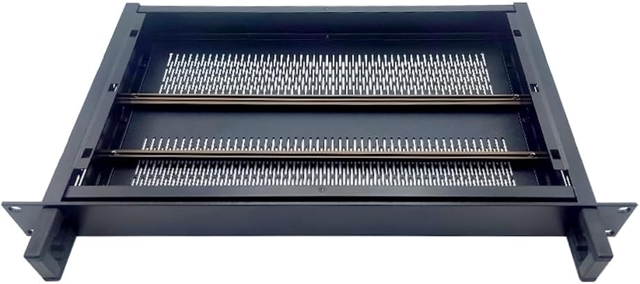 Full Aluminum DIY Multipurpose Box Electronic Enclosure Rack Mount 19" 2U (Cabinet Size: Width 425 mm x Height 38.7 mm x Long 245 mm) Flat Pack with 1 Pair Aluminum Mount Bar - Black