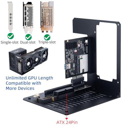 Aluminium EGPU Enclosure Thunderbolt 3 /4 USB4 40GBps Pd 85W