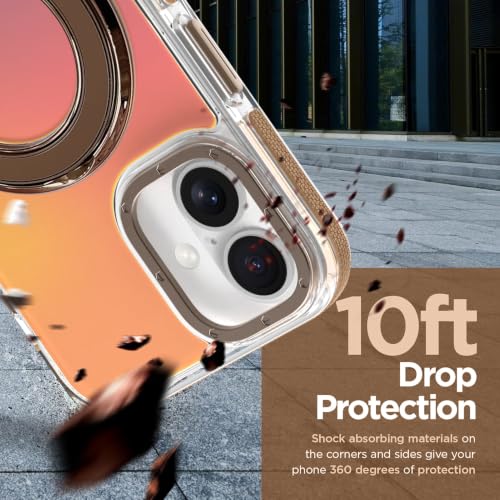 Image of Magnetic for iPhone 17 Case with Stand [Compatible with Magsafe] [Cute Fashion Fluorescent Design] [1 Screen Protector] Slim Translucent Matte Case for iPhone 17 6.3 inch 2025, Desert