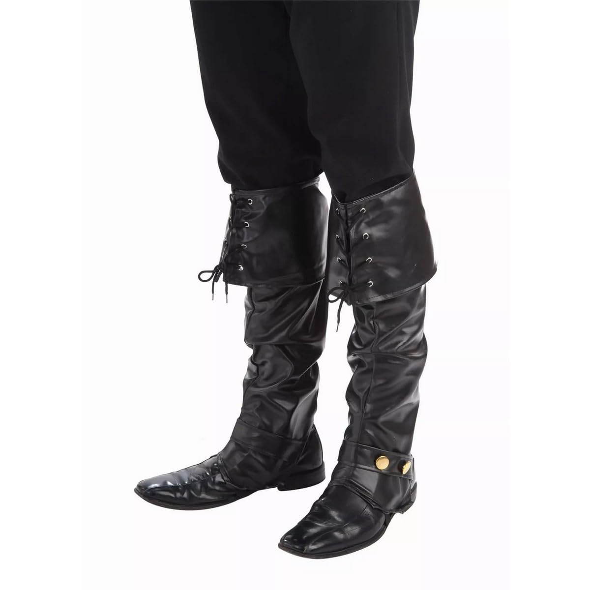 Bristol Novelty BA528 Boot Top Covers Deluxe | 1 Pair | Black | 52 cm x 33 cm x 2.5 cm, mens, One Size Halloween, World Book Day