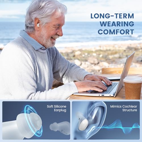 Hearing Aids Rechargeable for Seniors ITE Hearing Amplifier Adults Ear Aide Device for Light&Mild Hearing Loss OTC Hearing-Aid with Charging Box, Ear Domes, Nearly Invisible In-Ear Hearing Assitance - Image 3