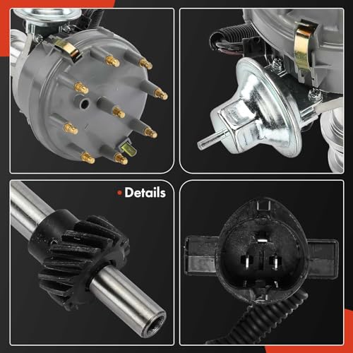 A-Premium Ignition Distributor with Cap and Rotor Compatible with Ford F-100, F-150, E-350 Econoline, Mustang, Bronco, Maverick, LTD & Lincoln Continental, Town Car & Mercury Capri, Monarch, Zephyr by A-Premium - Image 7